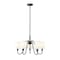 Z-Lite Gianna Chandelier, 5-Light, 26 In.W x 15.75 In.H, Matte Black/White 7509-5-26MB - alternate 1